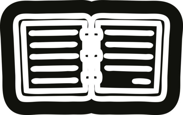 bir insan tarafından çizilmiş bir kitap simgesi