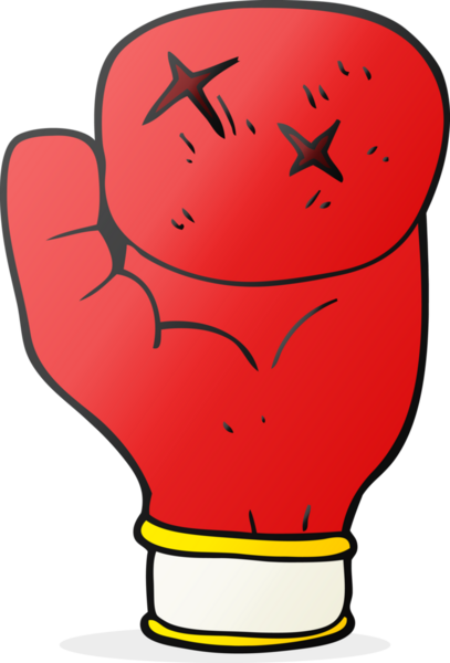Bir insan tarafından çizilmiş serbest çizim boks eldiveni.