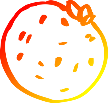 Bir insan tarafından çizilmiş bir greyfurtun sıcak çizgi çizimi