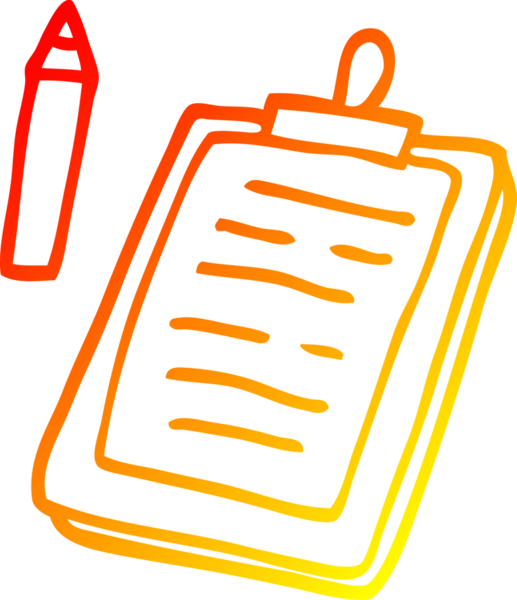 Bir insan tarafından çizilmiş bir karikatür panosunun sıcak gradyan çizimi