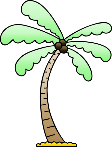 bir insan tarafından çizilmiş garip gölgeli palmiye ağacı.