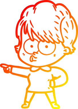 Bir insan tarafından çizilmiş bir karikatür kadın çizimi