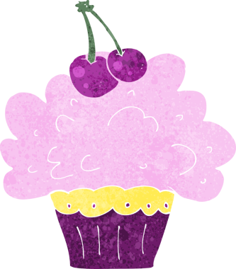 Bir insan tarafından çizilmiş büyük bir kek.