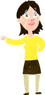 Bir insan tarafından çizilmiş bir şeyi gösteren karikatür kadın hareketi.