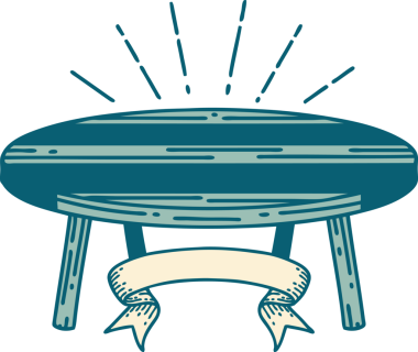 Bir insan tarafından çizilmiş dövme stili ahşap bir afiş.