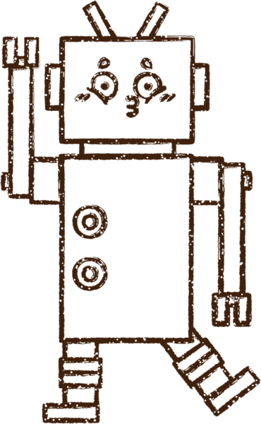 Bir insan tarafından çizilen Çılgın Robot Kömürü