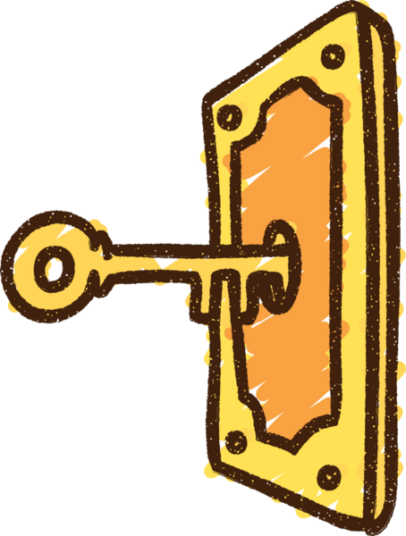 Bir insan tarafından çizilen Tebeşiri Kilitle