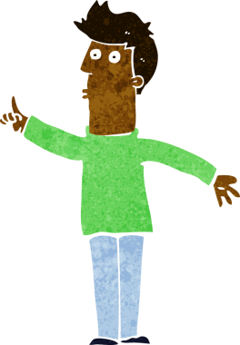 Karikatürist bir insan tarafından çizilen uyarıları tavsiye ediyor.