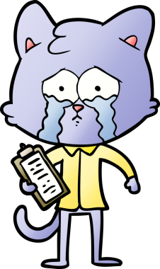 Bir insan tarafından çizilmiş çizgi film kedisi.