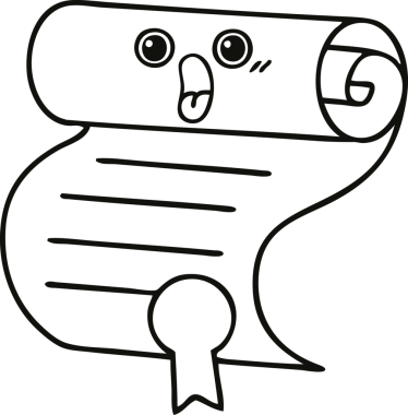 Bir insan tarafından çizilen sözleşmenin çizgi çizimi