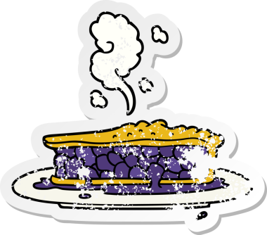 Bir insanın çizdiği karikatür yaban mersinli turtanın sıkıntılı etiketi.