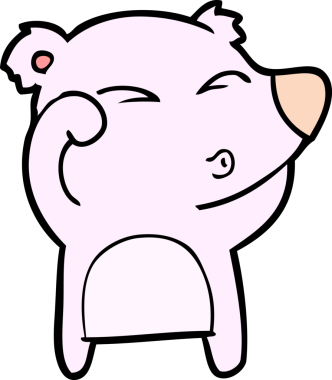 Bir insan tarafından çizilmiş yorgun ayı gözleri.