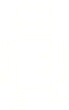 Bir insan tarafından çizilen robot tebeşiri.