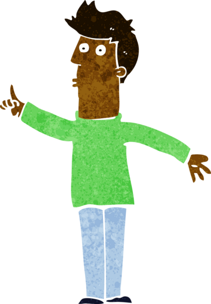 Karikatürist bir insan tarafından çizilen uyarıları tavsiye ediyor.