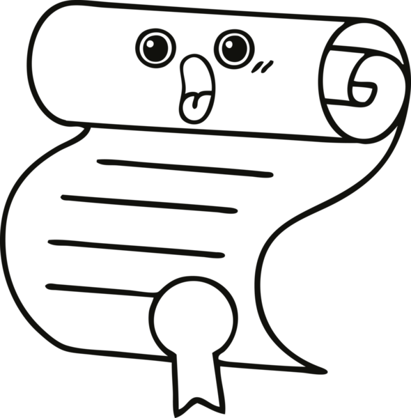 Bir insan tarafından çizilen sözleşmenin çizgi çizimi