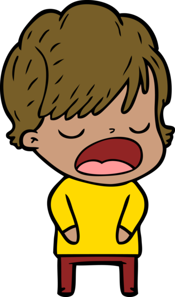 Bir insan tarafından çizilmiş bir karikatür kadın konuşuyor.