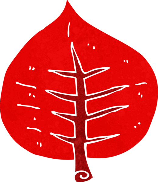 Bir insan tarafından çizilmiş çizgi film yaprağı.