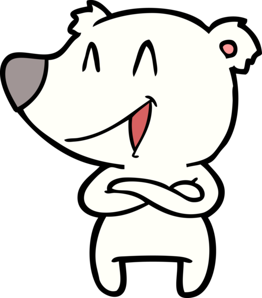 Bir insan tarafından çizilmiş kutup ayısı karikatürü