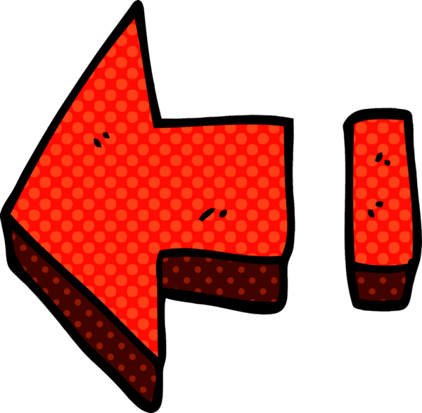 bir insan tarafından çizilmiş kırmızı ok karalaması