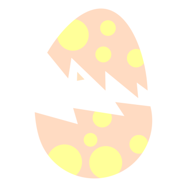 Bir insan tarafından çizilmiş kırık paskalya yumurtası.