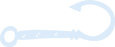 Bir insan tarafından çizilmiş karalama balık kancası.