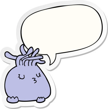 bir insan tarafından çizilmiş konuşma balonu etiketli karikatür deniz şakayığı