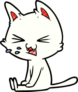 Bir insan tarafından çizilmiş kedi tıslaması.