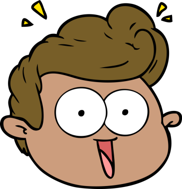 Bir insan tarafından çizilmiş bir erkek yüzü.