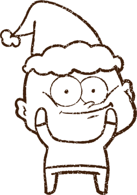 Bir insan tarafından çizilmiş Noel Adamı Kömürü