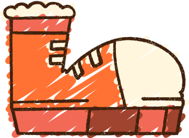 Bir insan tarafından çizilen Sneaker Tebeşiri