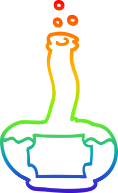 gökkuşağı gradyanı çizimi bir insan tarafından çizilmiş bir karikatür iksiri