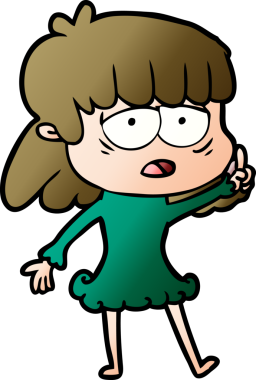 Bir insan tarafından çizilmiş yorgun bir kadın.