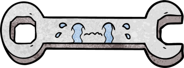 Bir insan tarafından çizilmiş ağlayan çizgi film anahtarı.