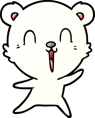 Bir insan tarafından çizilmiş kutup ayısı karikatürü