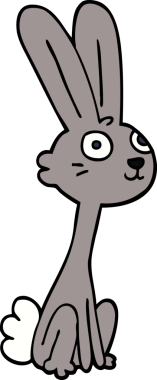 Bir insan tarafından çizilmiş karalama tavşanı