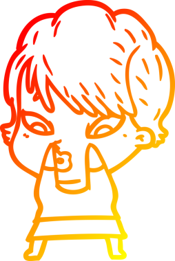 Bir insan tarafından çizilmiş bir karikatür kadın çizimi