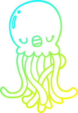 Bir insan tarafından çizilmiş bir denizanasının soğuk gradyan çizgisi