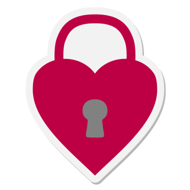 Bir insan tarafından çizilmiş sevgililer günü madalyonu çıkartması.