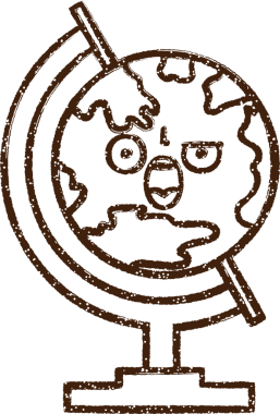 Bir insan tarafından çizilen Dünya Kömürü Çizimi