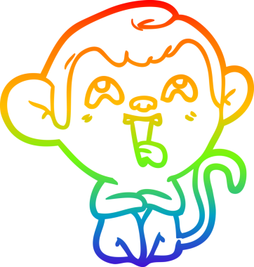 gökkuşağı gradyan çizgisi insan tarafından çizilmiş çılgın bir çizgi maymun çizimi