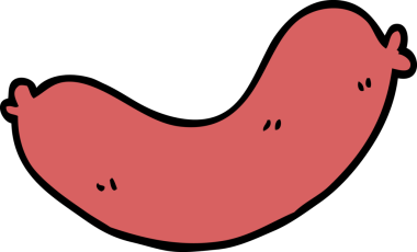 Bir insan tarafından çizilmiş karalama sosisleri.