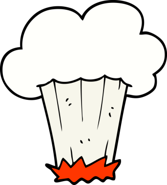 Bir insan tarafından çizilmiş bir karalama Büyük Patlama