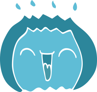 Bir insan tarafından çizilen karalama gülme gazı alevi