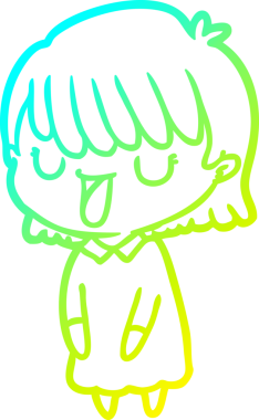 Bir insan tarafından çizilmiş bir karikatür kadın çizimi.