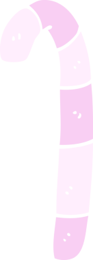 Bir insan tarafından çizilmiş pembe şeker kamışları.