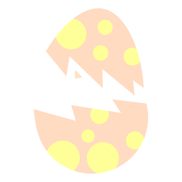 Bir insan tarafından çizilmiş kırık paskalya yumurtası.