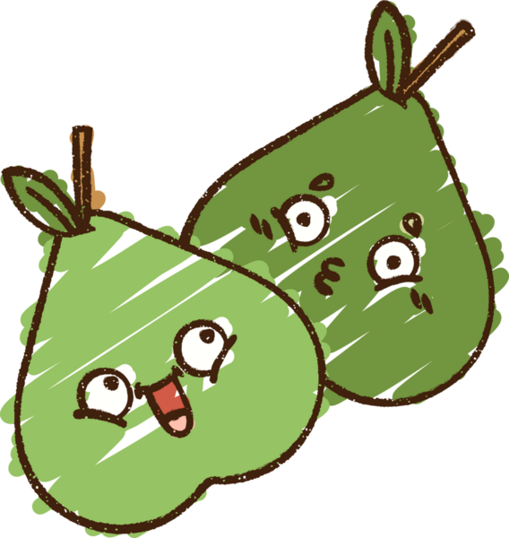 Bir insan tarafından çizilen Armut Tebeşiri