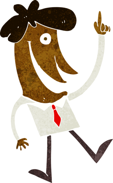 Bir insan tarafından çizilmiş bir fikri olan çizgi film adamı.