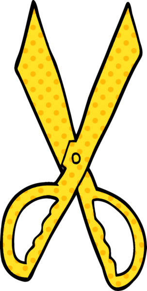 Bir insan tarafından çizilmiş karalama makasları.