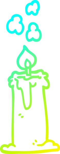 Bir insan tarafından çizilmiş bir çizgi film mumu çizimi.